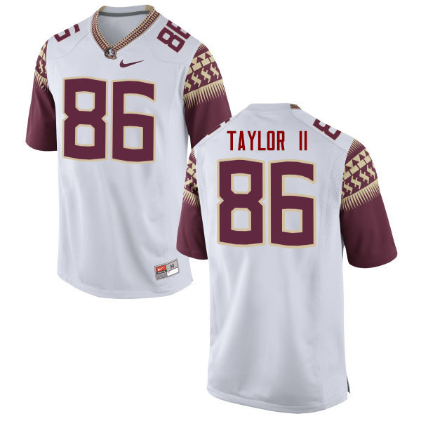 Men #86 Darvin Taylor II Florida State Seminoles College Football Jerseys-White - Click Image to Close